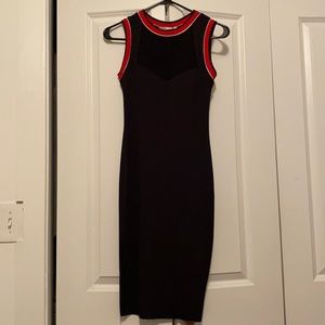 Small Black & Res Zara Jersey Dress.
